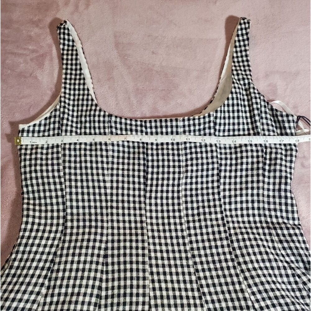 NWT Bailey 44 Linen Blend Gingham Fit & Flare Dress - Picture 7 of 13